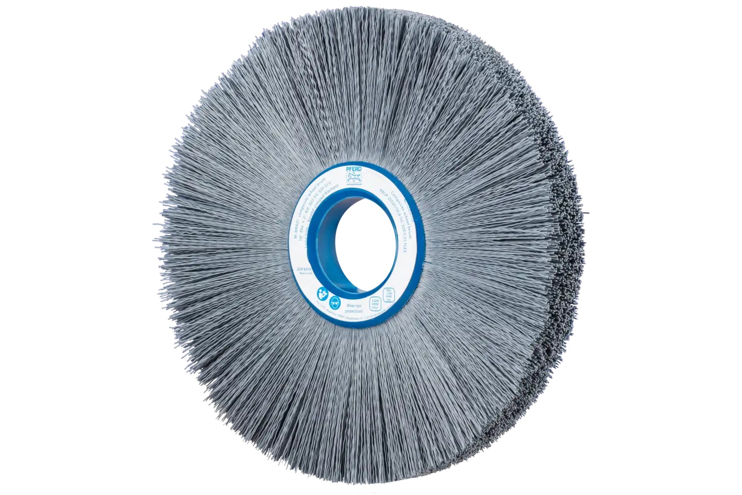 Picture of Pferd M-BRAD® Composite Wheel Brush 10" Dia. .022/320 Grit Silicon Carbide 2" Arbor
